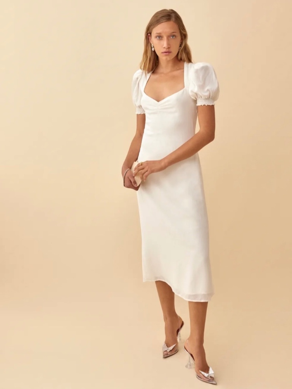Reformation Luciana Ivory Dress